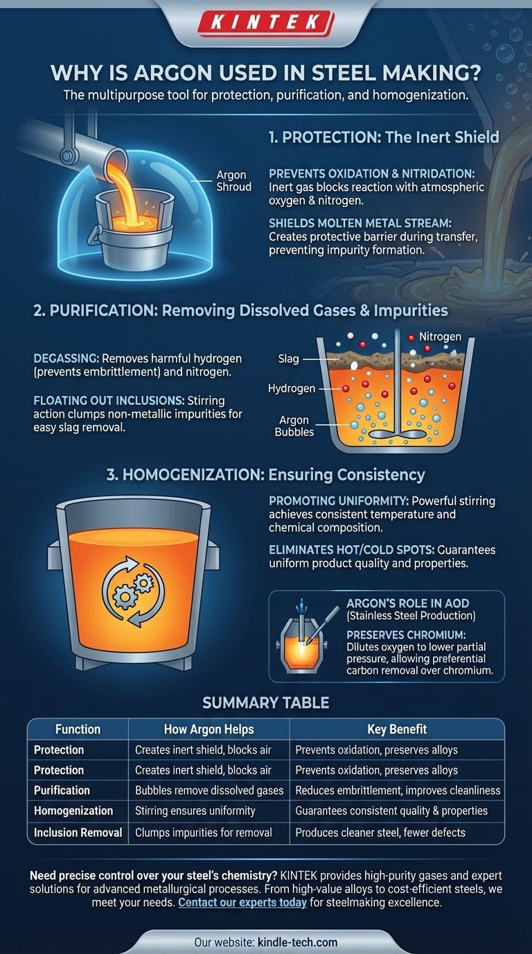 なぜ製鋼にアルゴンが使われるのか？優れた保護、純度、性能のために ビジュアルガイド