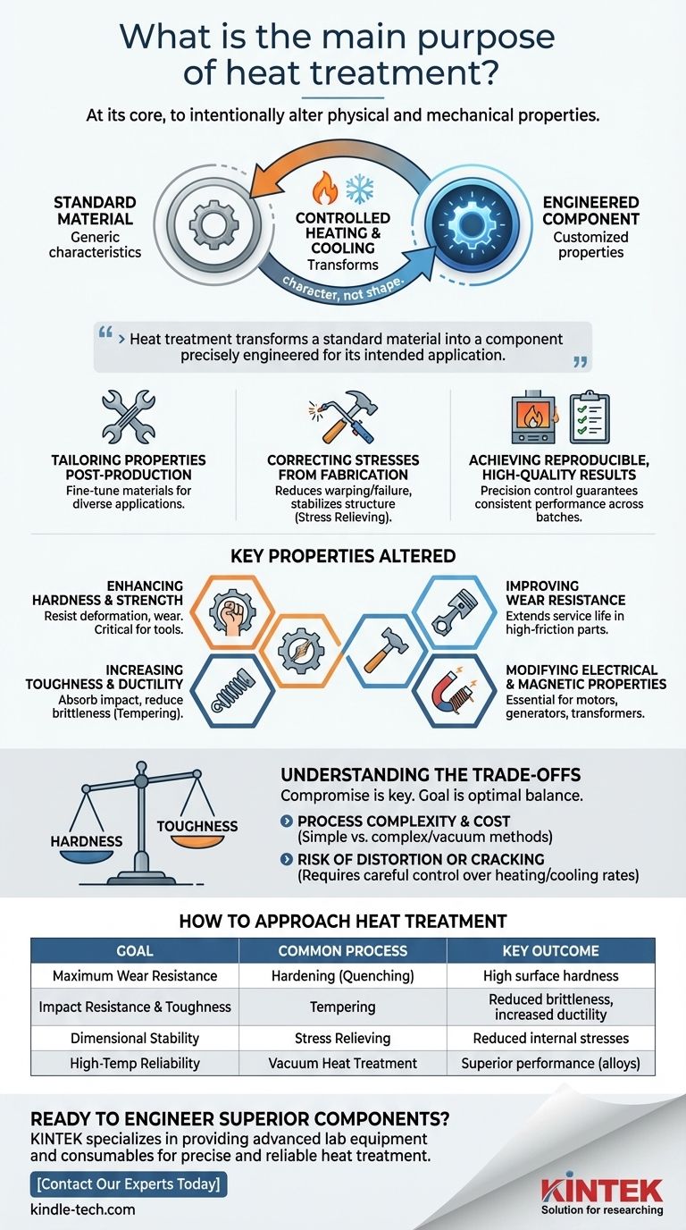 Was ist der Hauptzweck der Wärmebehandlung? Materialeigenschaften für Spitzenleistung zuschneiden Visuelle Anleitung