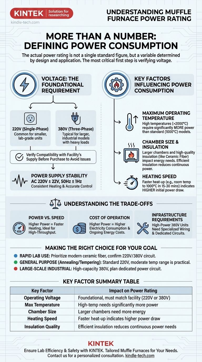 ما هو تصنيف الطاقة لفرن الكتم؟ اختر الجهد والطاقة المناسبين لمختبرك دليل مرئي