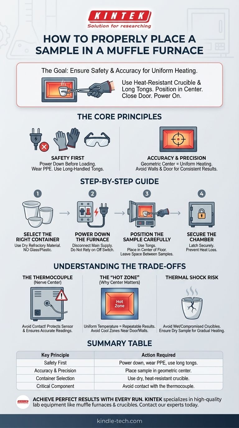 Wie bewahrt man eine Probe in einem Muffelofen auf? Ein Leitfaden für die sichere und genaue Platzierung Visuelle Anleitung