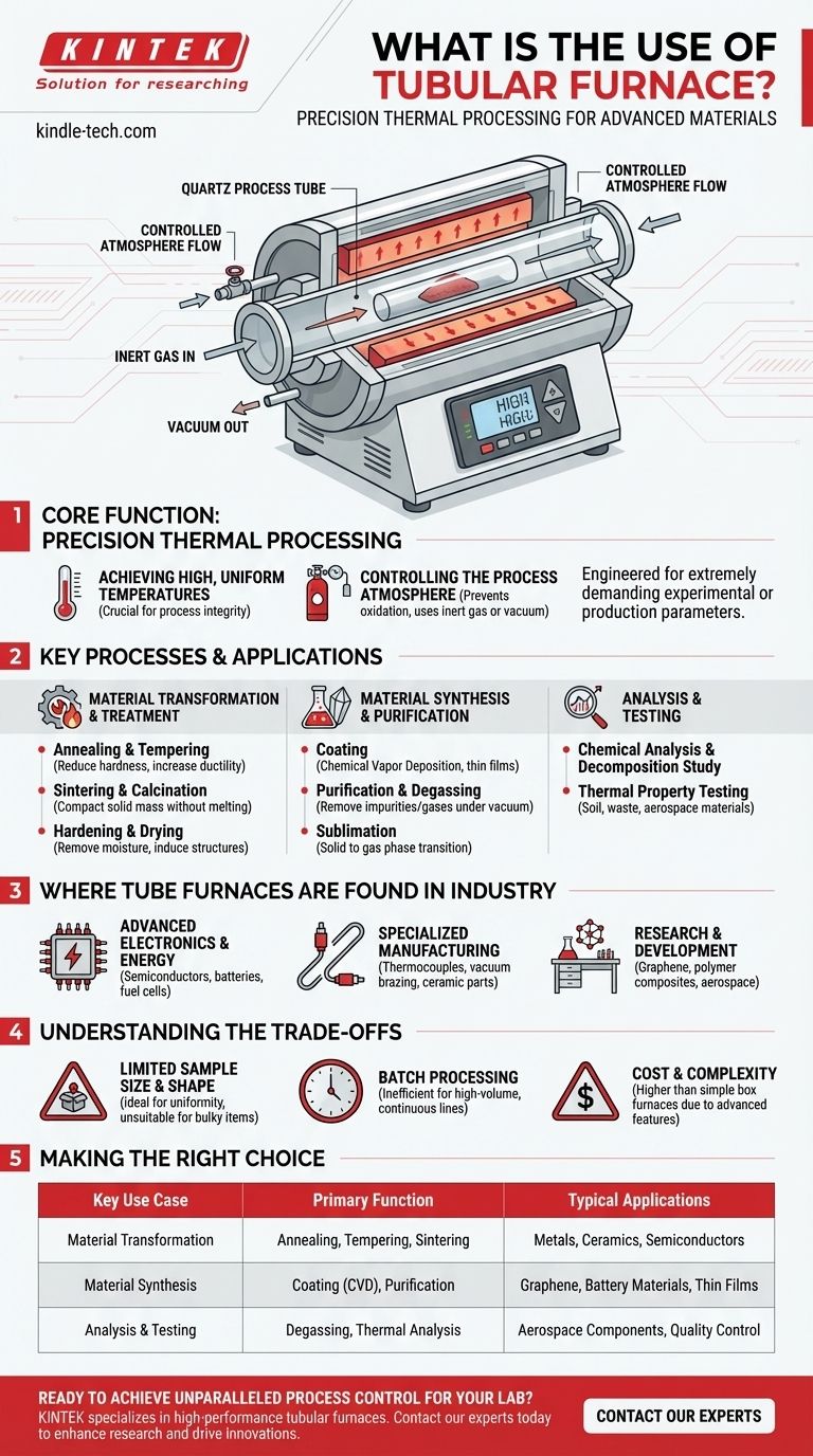 管状炉の用途とは？先進材料の精密熱処理を実現する ビジュアルガイド