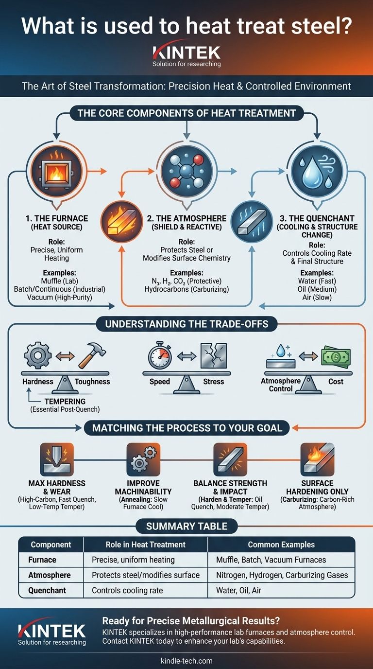 ما الذي يستخدم للمعالجة الحرارية للصلب؟ أتقن الأدوات للتحكم الدقيق في علم المعادن دليل مرئي