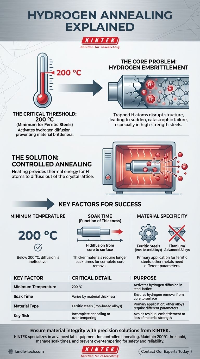 ما هي درجة الحرارة التي يتم عندها تخمير الهيدروجين؟ العتبة الحرجة 200 درجة مئوية لسلامة المواد دليل مرئي