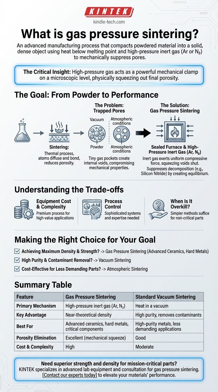 가스 압력 소결이란 무엇인가요? 고성능 재료의 거의 완벽한 밀도 달성 시각적 가이드