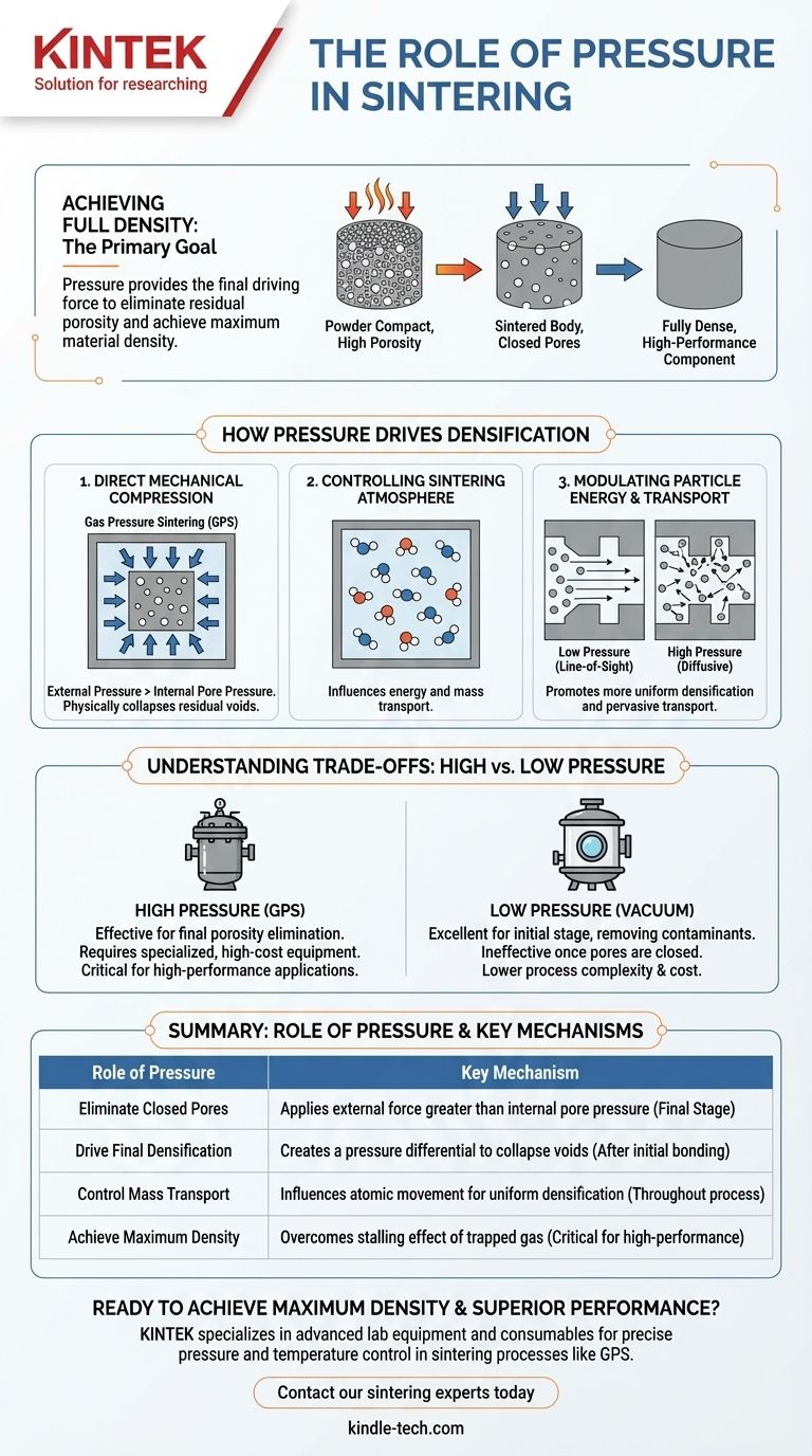 소결에서 압력의 역할은 무엇인가요? 최종 밀도 및 미세 구조 마스터하기 시각적 가이드