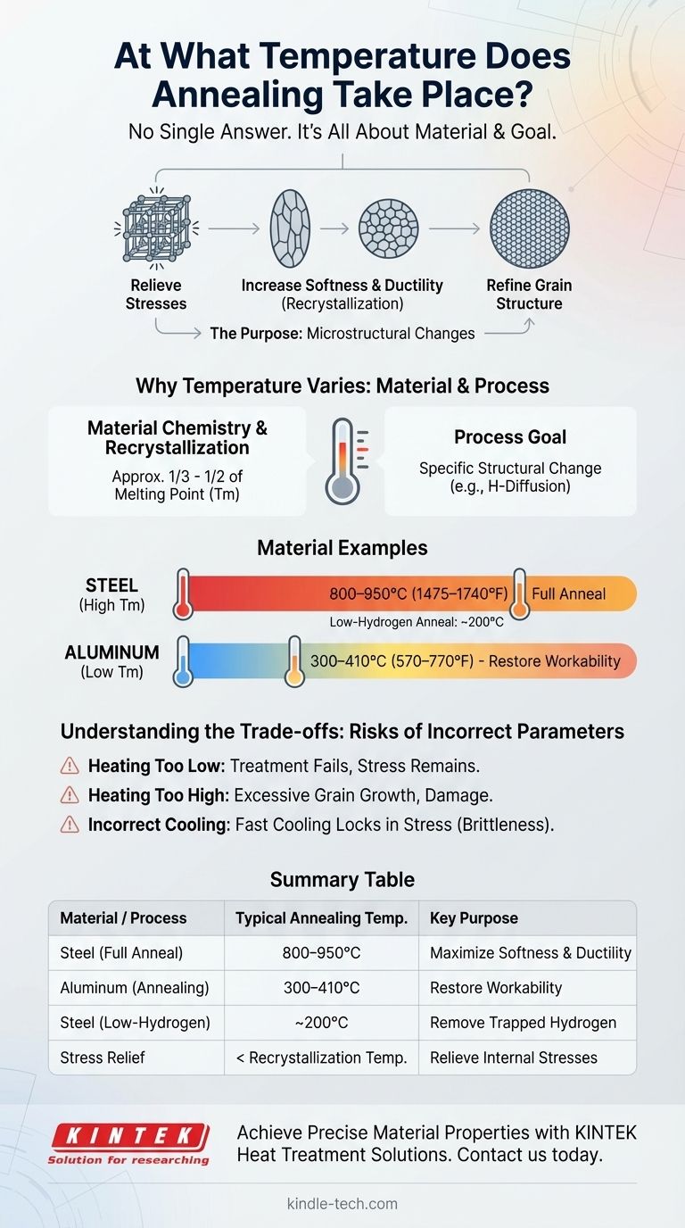 At what temperature does annealing take place? A Guide to Material-Specific Heat Treatment Visual Guide