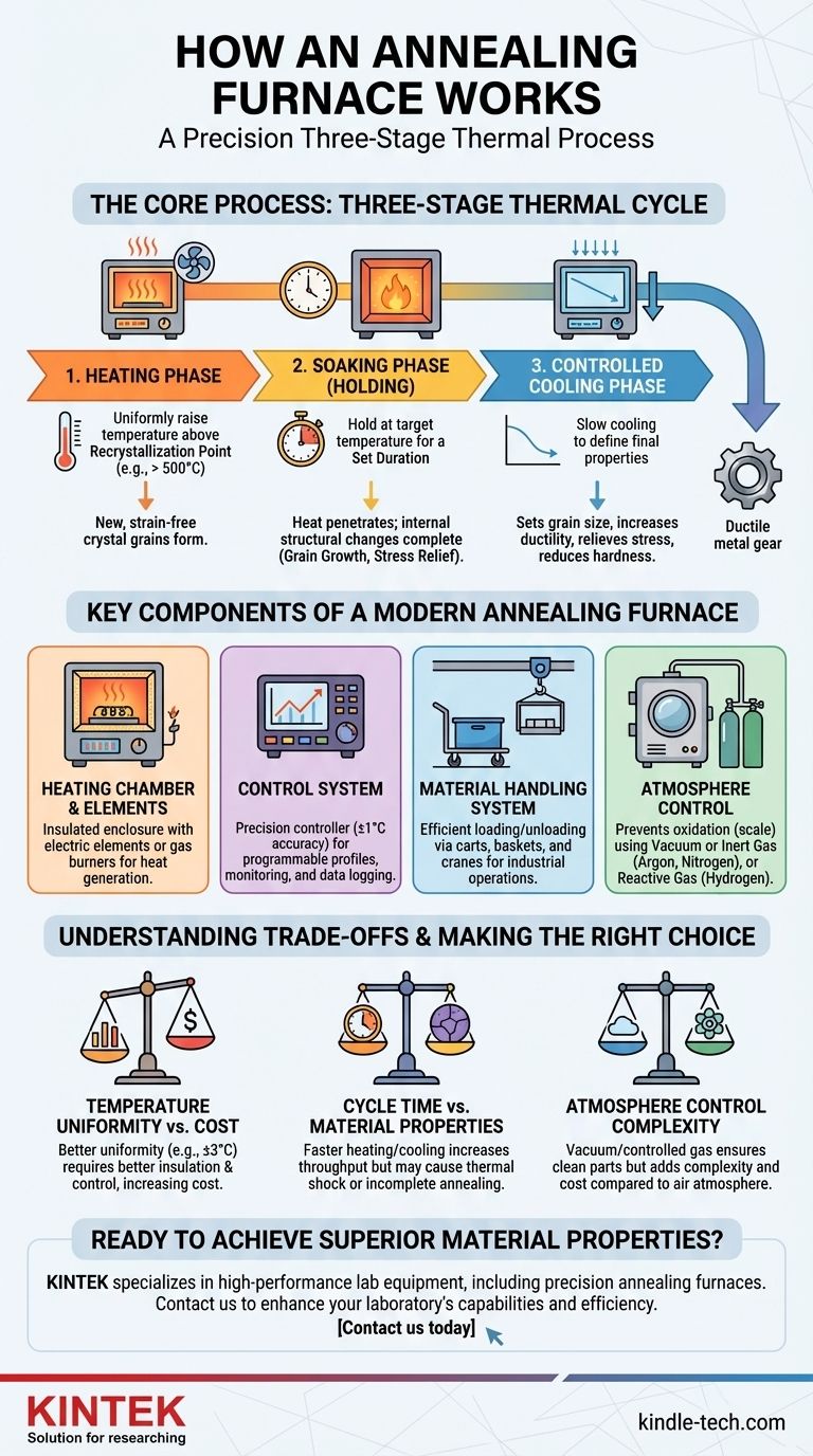 Como funciona um forno de recozimento? Um Guia para Processamento Térmico de Precisão Guia Visual