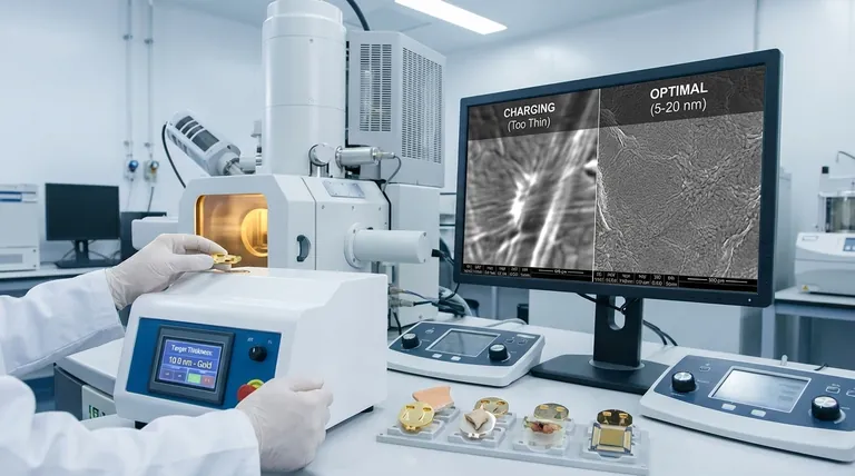 Wie dick sollte die Goldbeschichtung für REM sein? Perfekte Leitfähigkeit ohne Details zu verdecken