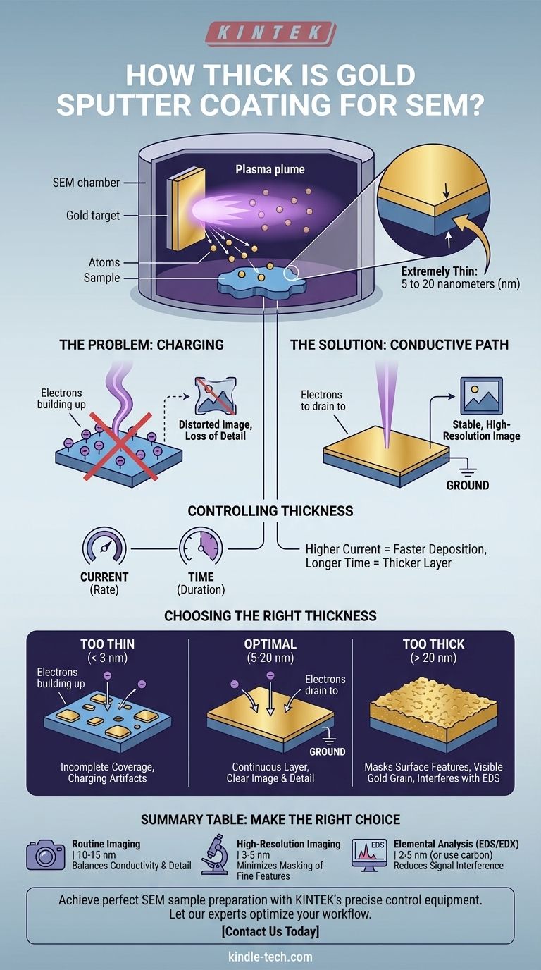 How thick is gold sputter coating? Optimize Your SEM Sample Preparation for Clear Images Visual Guide