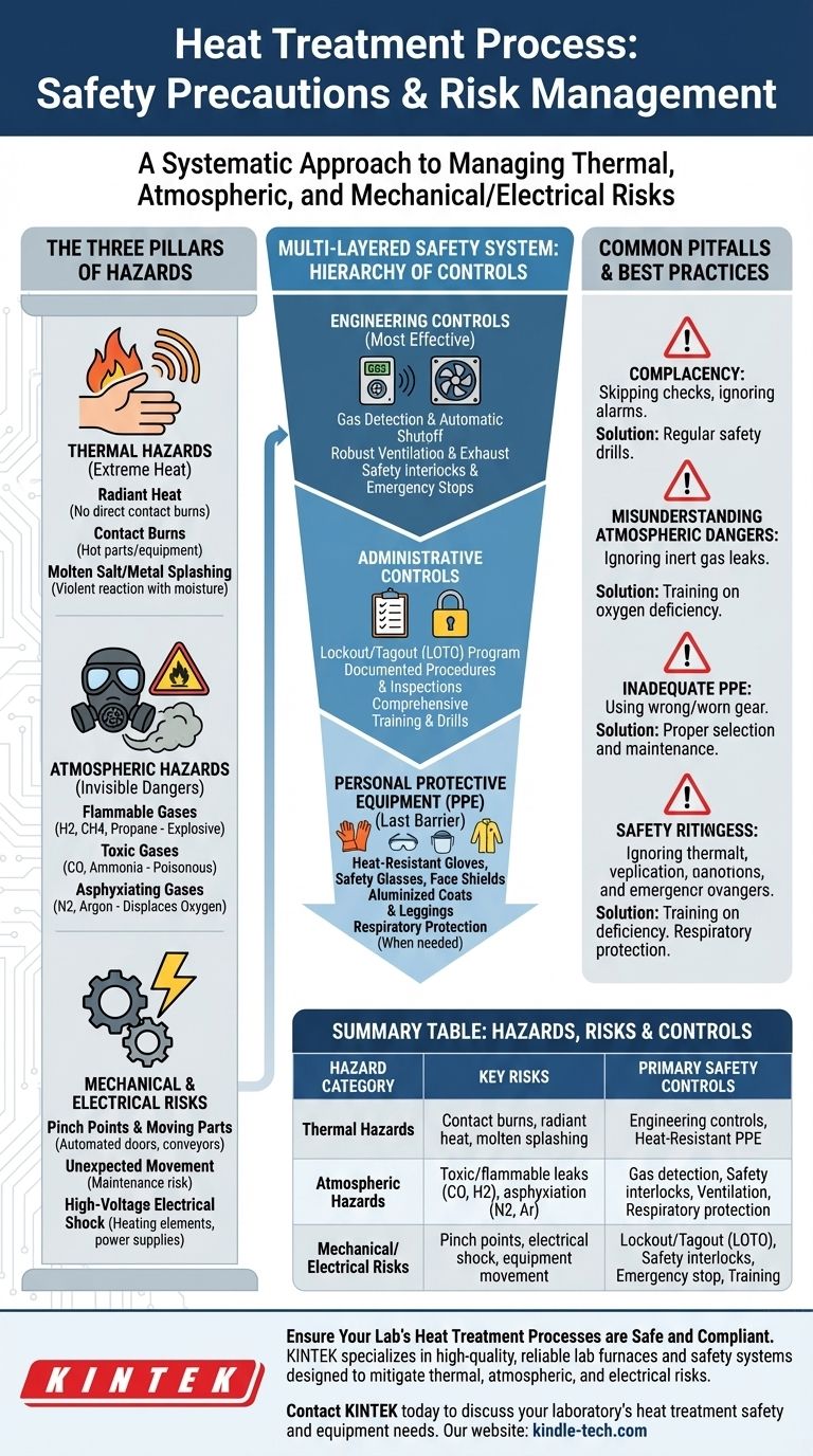 Quali sono le precauzioni di sicurezza per il processo di trattamento termico? Una guida alla gestione dei rischi termici, atmosferici e delle attrezzature Guida Visiva