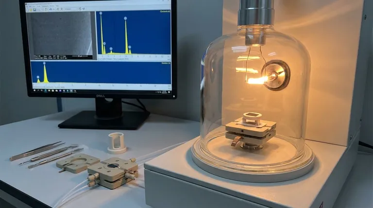 Por que as amostras de MEV são revestidas com carbono? Para Análise Elementar Precisa Sem Interferência