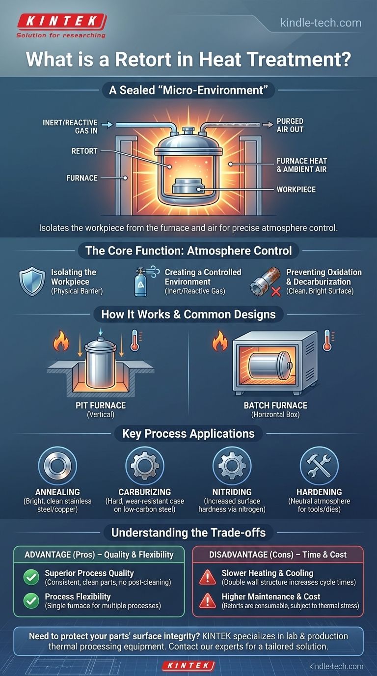 Qu'est-ce qu'une cornue dans le traitement thermique ? Obtenez une qualité de surface supérieure et un contrôle métallurgique Guide Visuel