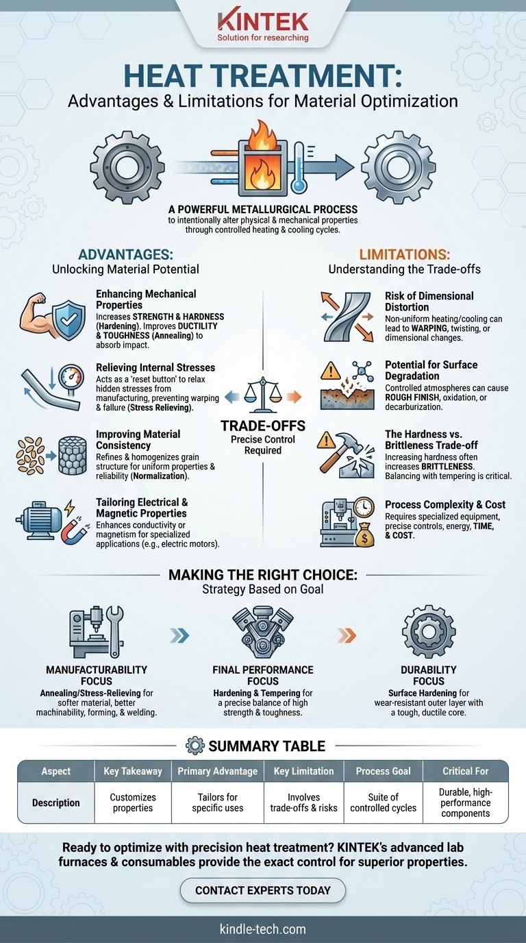 Quais são as vantagens e limitações do tratamento térmico? Adapte as propriedades do material para o desempenho máximo Guia Visual