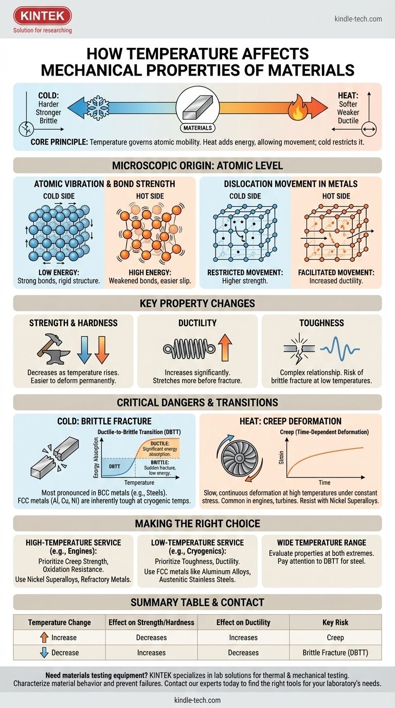 온도는 재료의 기계적 특성에 어떤 영향을 미치나요? 취성 파괴 및 크리프 파괴를 피하세요. 시각적 가이드