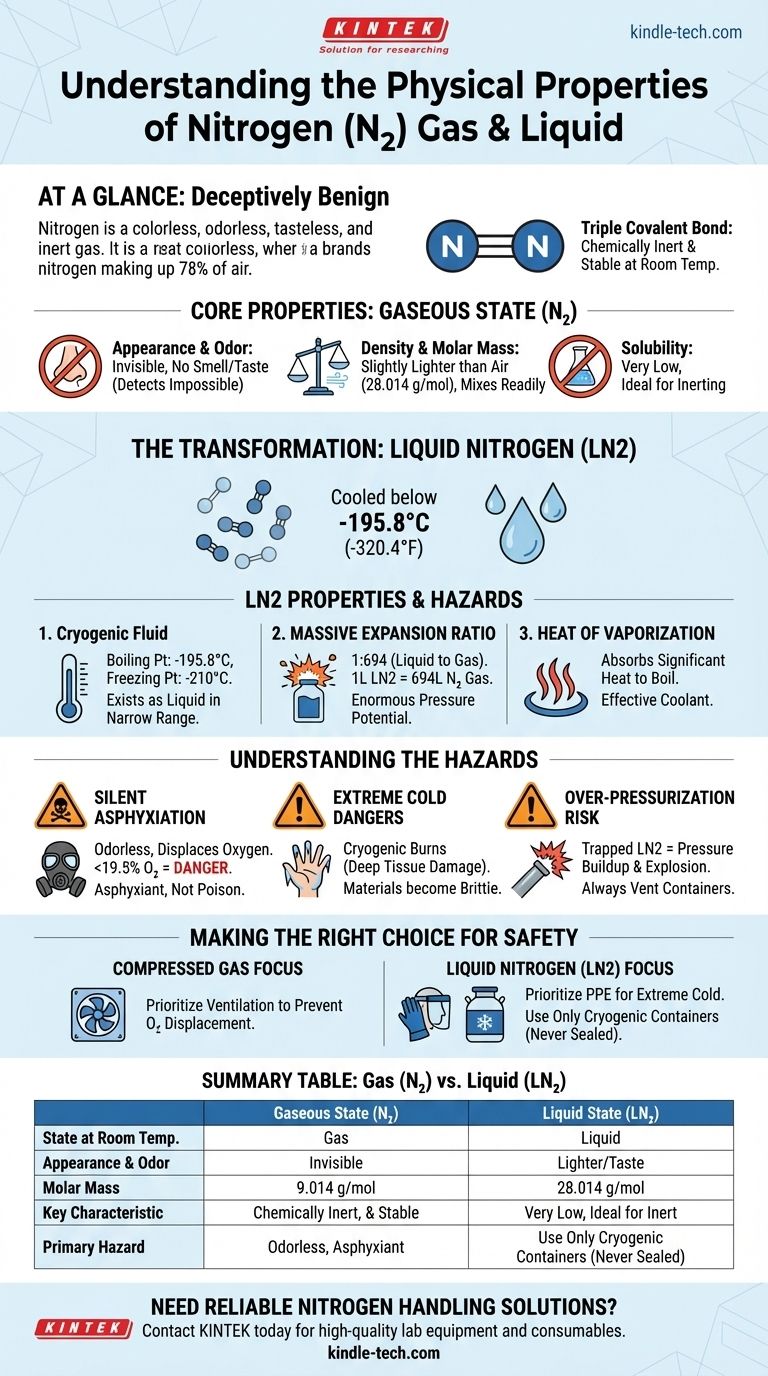 질소 가스의 물리적 특성은 무엇인가요? 질소의 힘과 보이지 않는 위험에 대한 안내서 시각적 가이드
