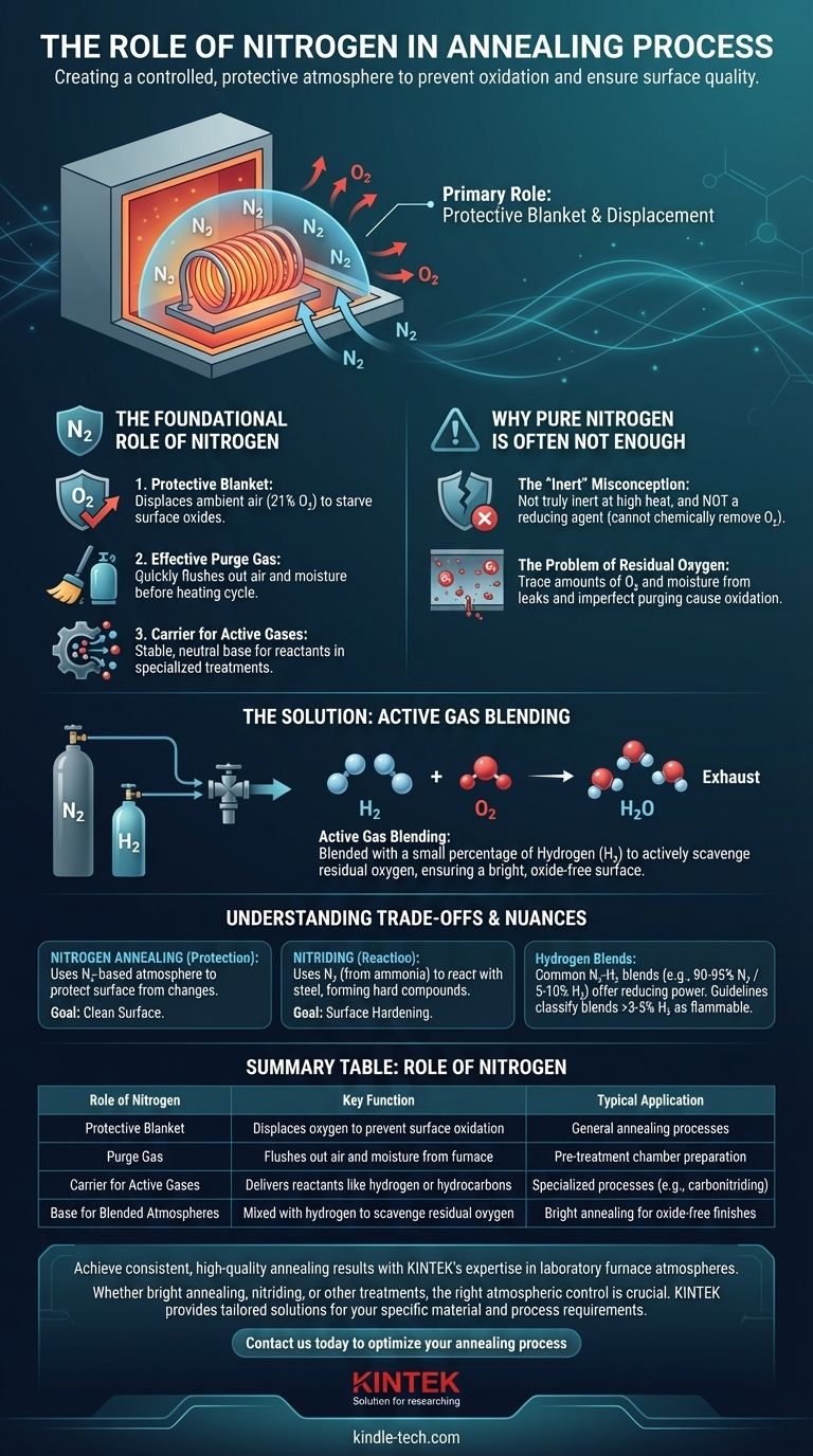 Was ist die Rolle von Stickstoff im Glühprozess? Schaffung einer kontrollierten, schützenden Atmosphäre Visuelle Anleitung