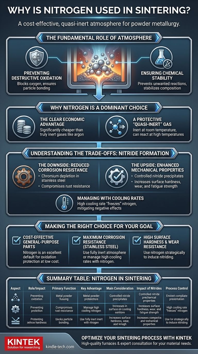 Why is nitrogen used in sintering? Balancing Cost, Oxidation Control, and Material Properties Visual Guide