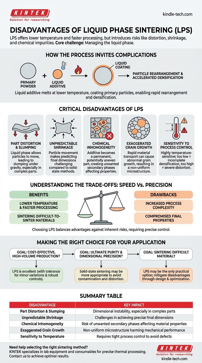Was sind die Nachteile des Flüssigphasensinterns? Wichtige Risiken und Kompromisse erklärt Visuelle Anleitung