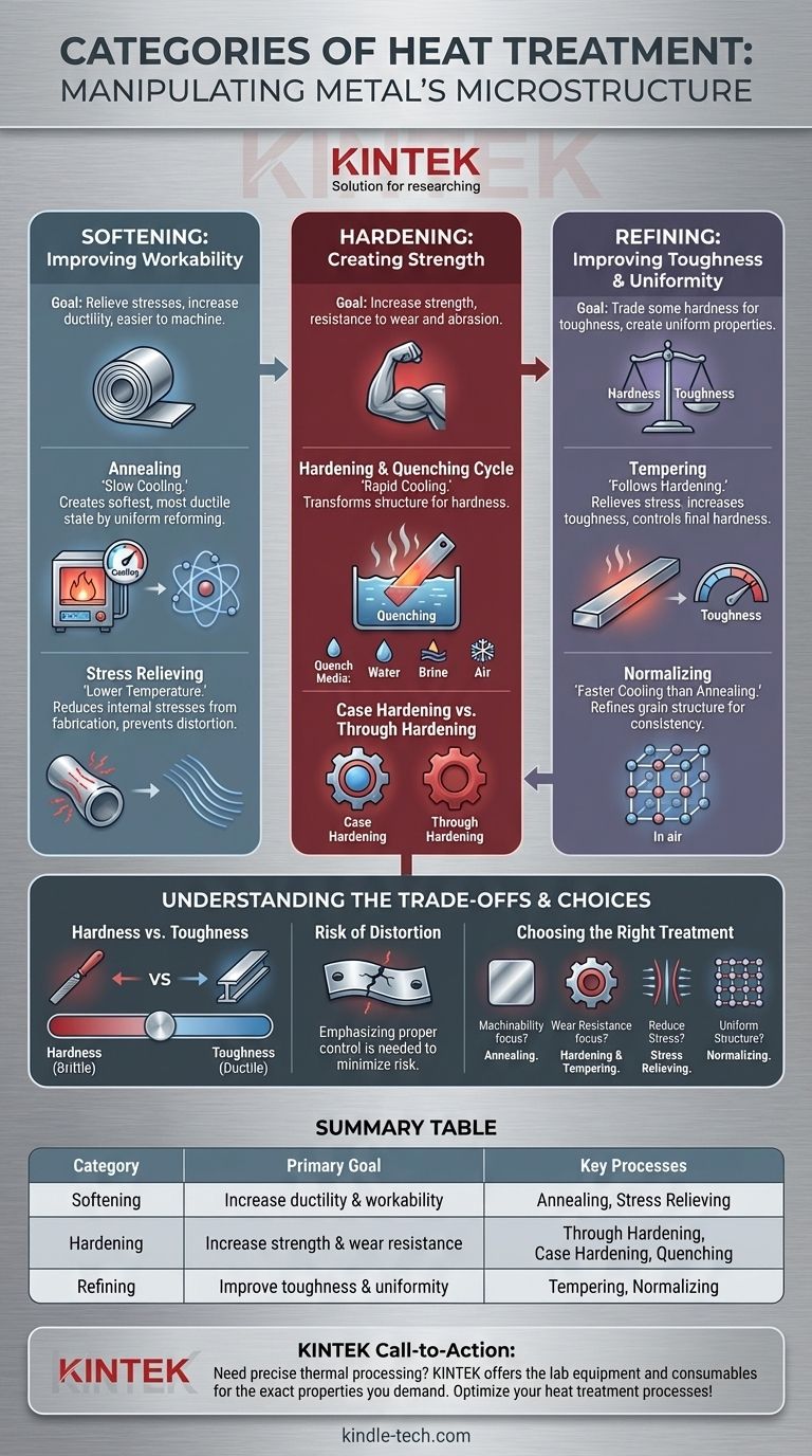 Quali sono le categorie di trattamento termico? Una guida all'addolcimento, all'indurimento e all'affinamento dei metalli Guida Visiva