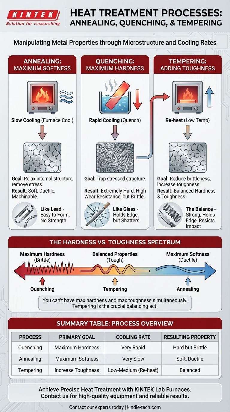 Quelle est la différence entre le recuit, le revenu et la trempe ? Maîtrisez la dureté et la ténacité des métaux Guide Visuel