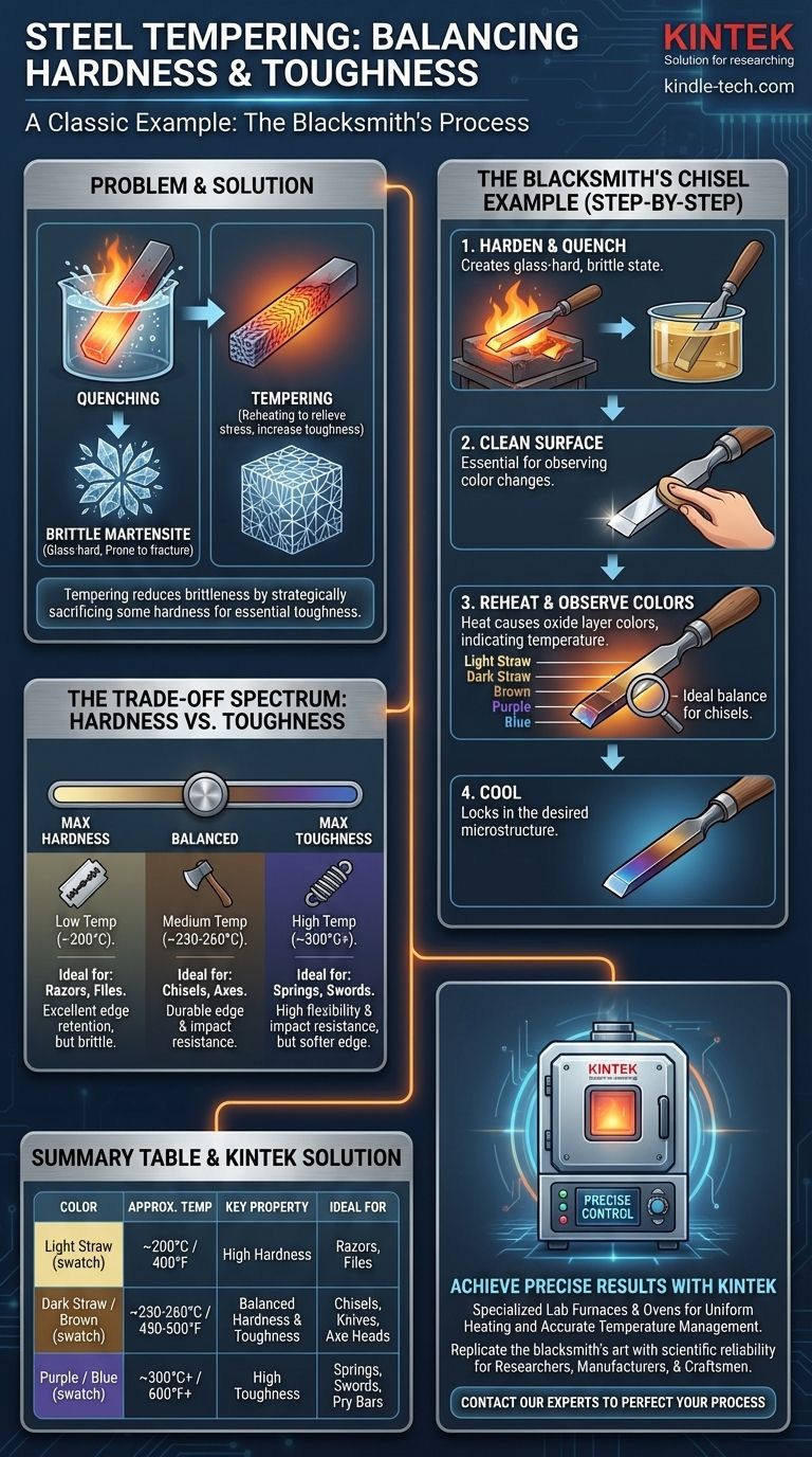 什么是回火工艺的例子？将淬硬钢材转化为耐用工具 图解指南