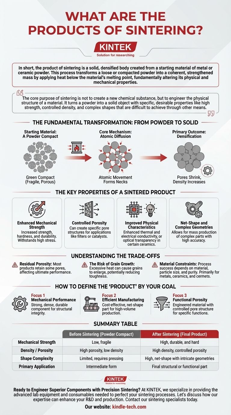소결의 결과물은 무엇인가요? 분말로부터 내구성이 뛰어난 복잡한 부품을 만듭니다 시각적 가이드