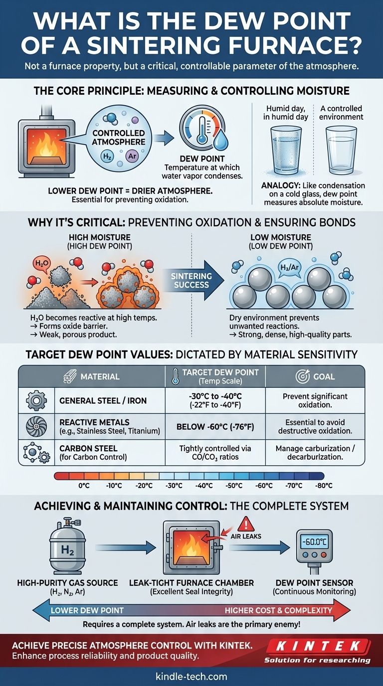 Quelle est le point de rosée d'un four de frittage ? Une clé pour prévenir l'oxydation et garantir la qualité Guide Visuel