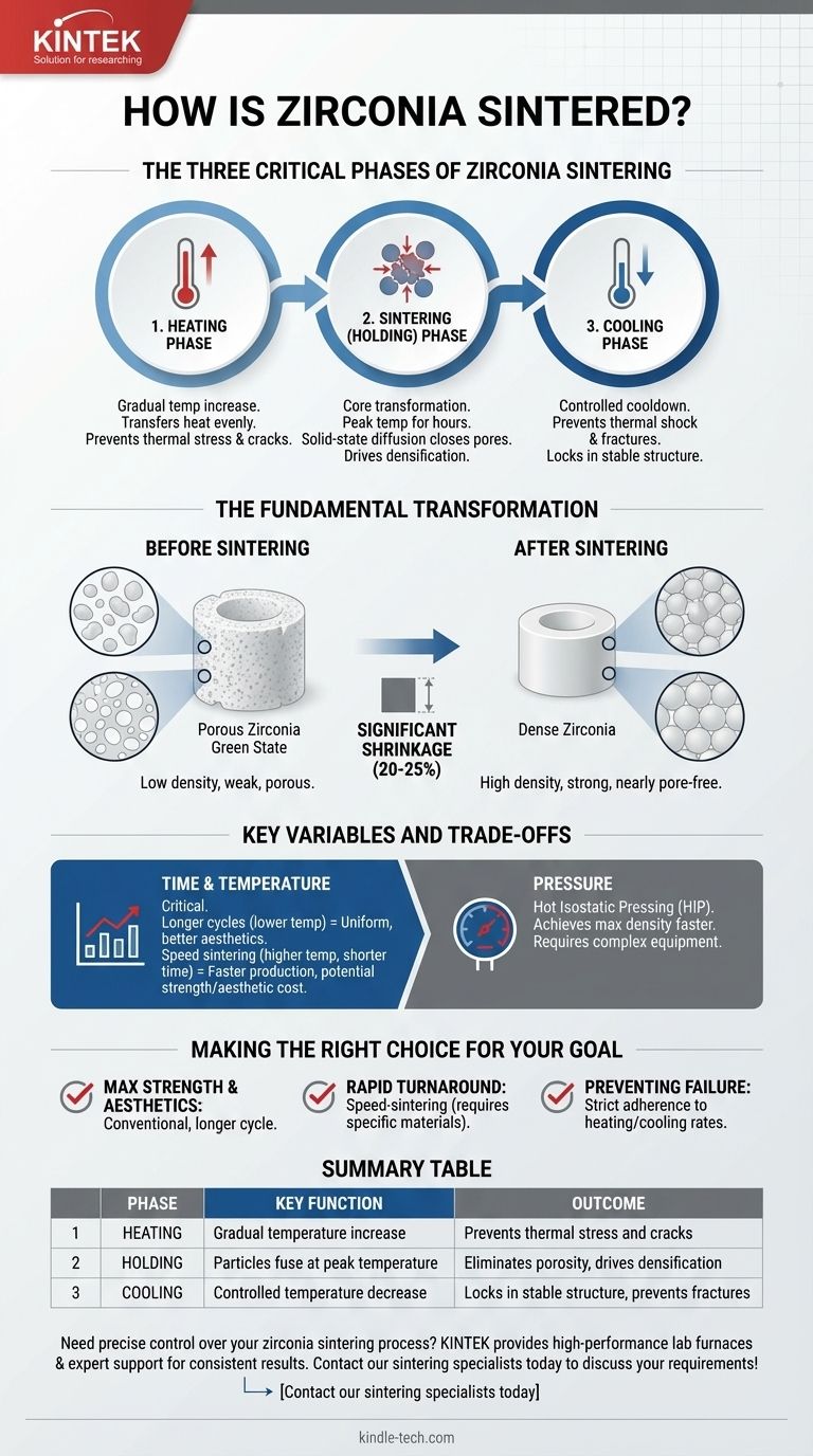 كيف تتم عملية تكليس الزركونيا؟ دليل عملية التحول في درجات الحرارة العالية دليل مرئي