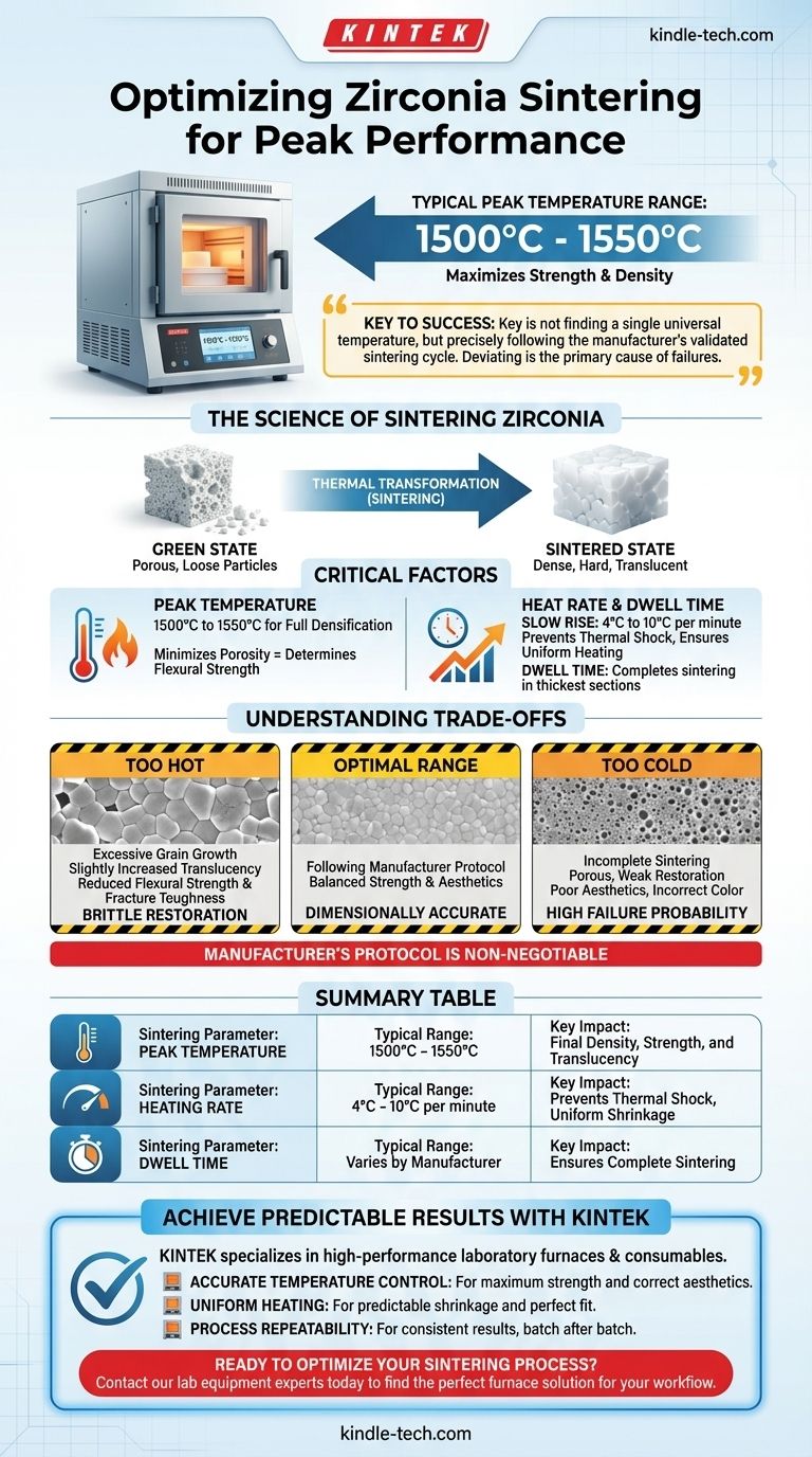 지르코니아를 몇 도에서 소결하나요? 최고의 강도 및 심미성을 위한 소결 주기 마스터하기 시각적 가이드