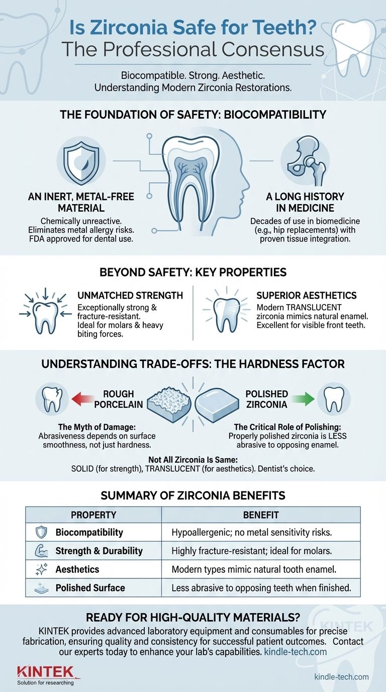 La zirconia è sicura per i denti? Scopri i benefici di un materiale dentale biocompatibile e durevole Guida Visiva