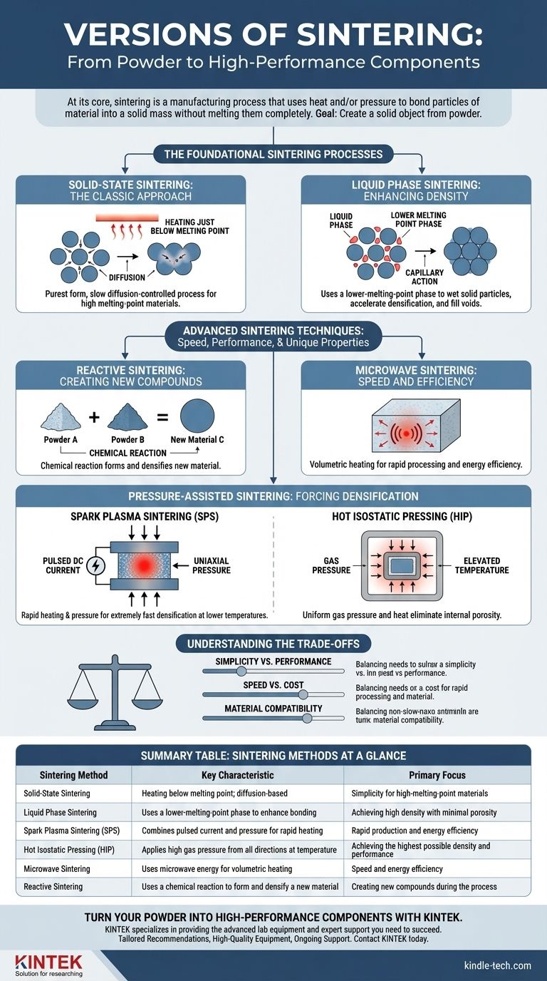 ¿Cuáles son las diferentes versiones de sinterización? Elija el proceso adecuado para su material Guía Visual
