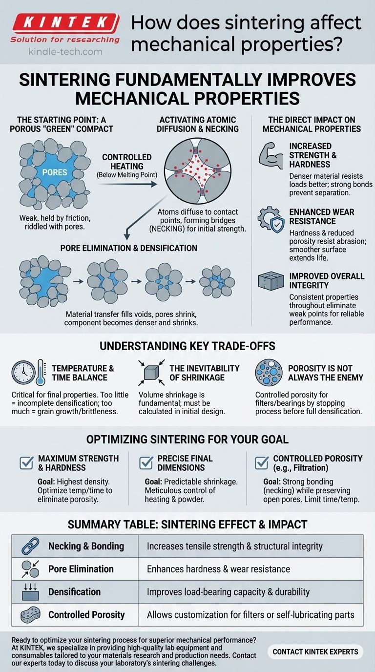 Comment le frittage affecte-t-il les propriétés mécaniques ? Maîtrisez la clé des matériaux plus solides et plus denses Guide Visuel