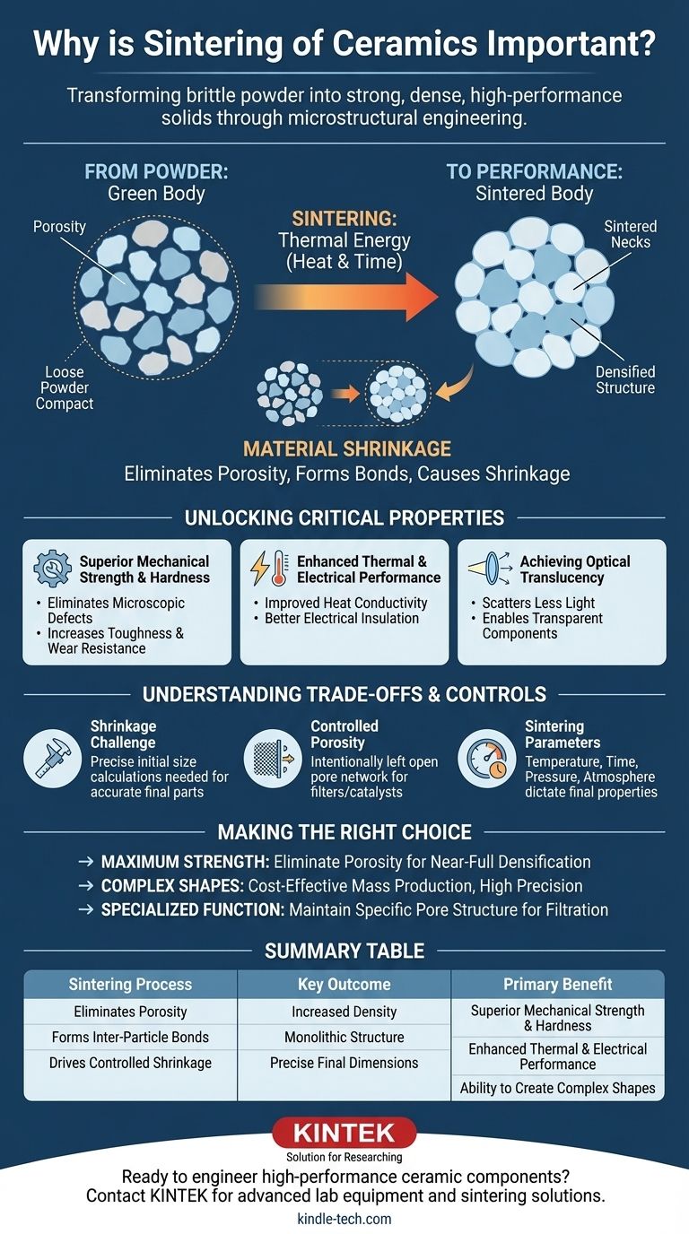 Why is sintering of ceramics important? Unlock Strength, Density, and Performance Visual Guide