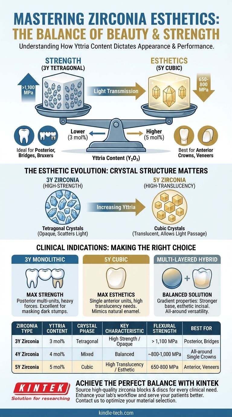 ما هو نوع الزركونيا الذي يتمتع بجمالية أفضل؟ اختر زركونيا 4Y/5Y عالي الشفافية لجمال فائق دليل مرئي