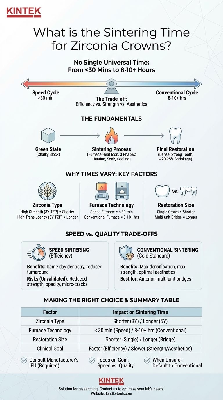 ما هو وقت تلبيد تيجان الزركونيا؟ إتقان المقايضة بين السرعة والقوة دليل مرئي