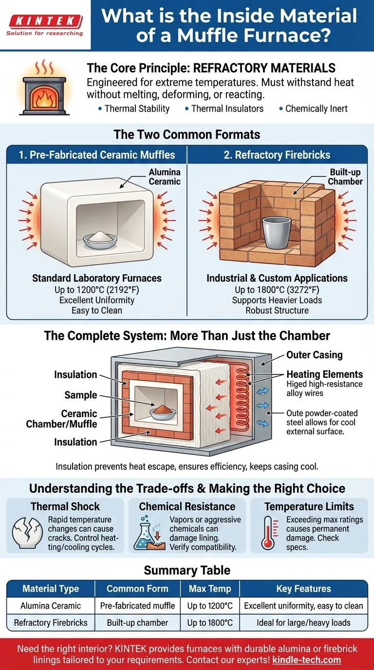 Qual é o material interno do forno mufla? Descubra o Núcleo Refratário para Precisão em Altas Temperaturas Guia Visual
