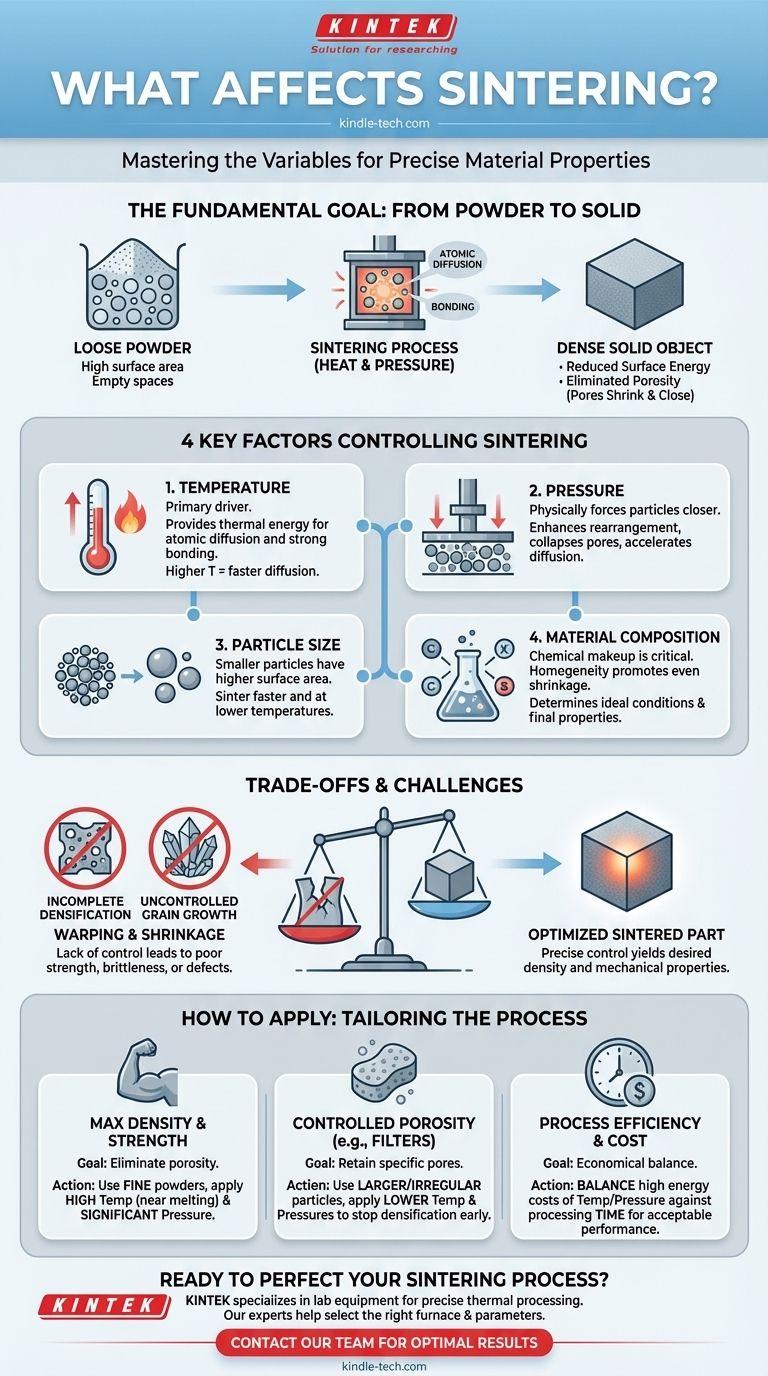 What affects sintering? Master the 4 Key Variables for Perfect Material Properties Visual Guide