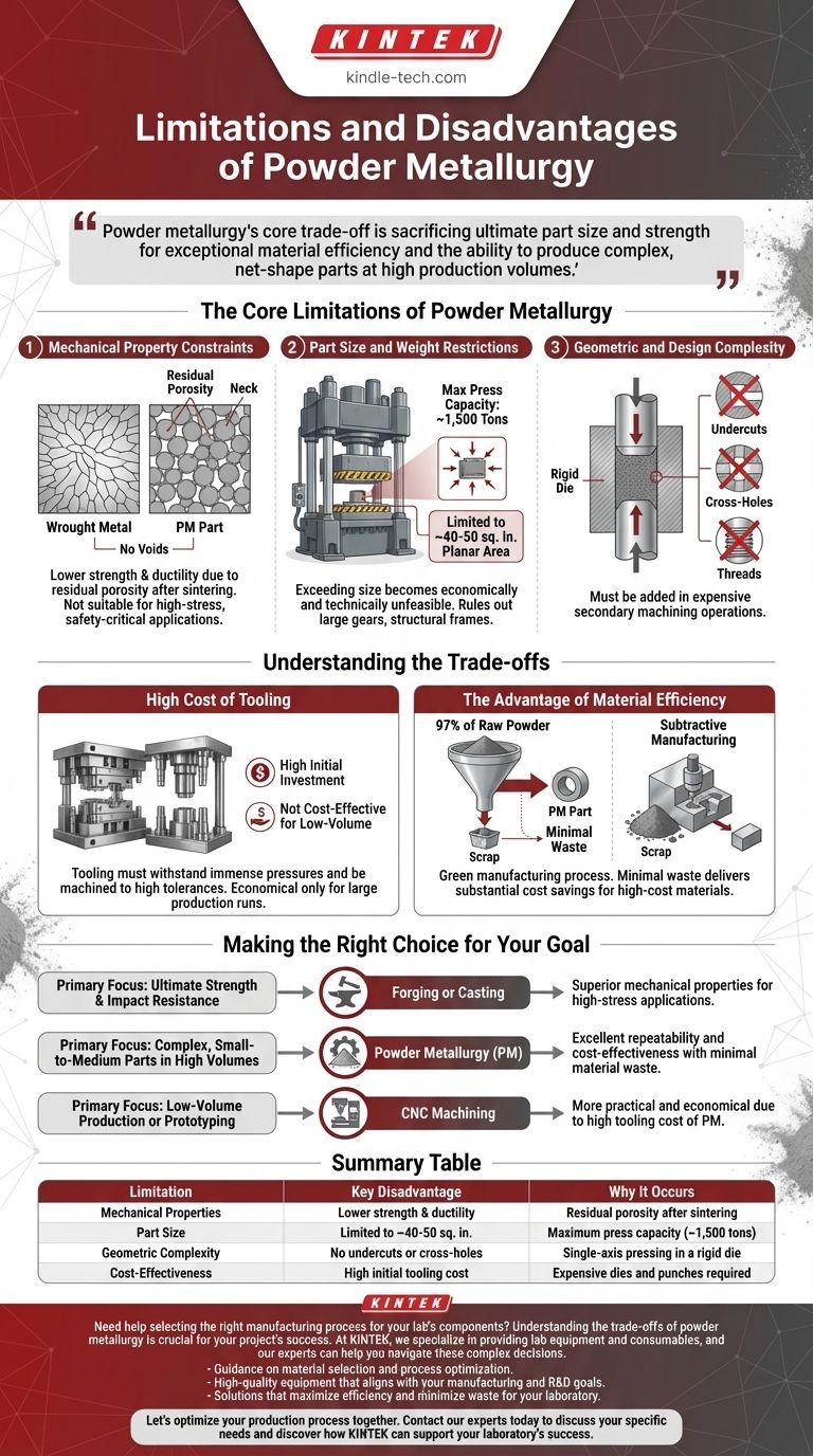 What are the limitations and disadvantages of powder metallurgy? Understanding the Trade-Offs for Your Application Visual Guide