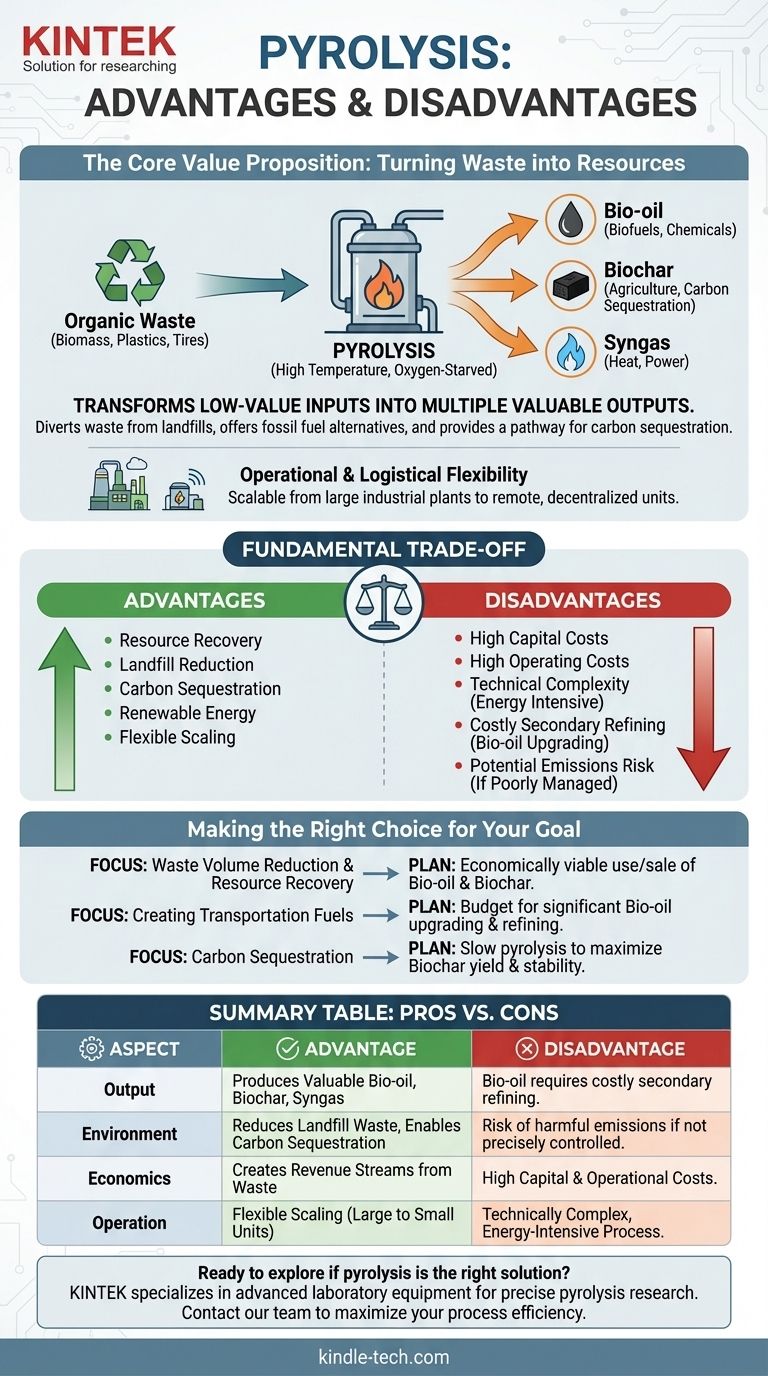 What are the advantages and disadvantages of pyrolysis? Unlocking Value from Waste vs. Cost & Complexity Visual Guide