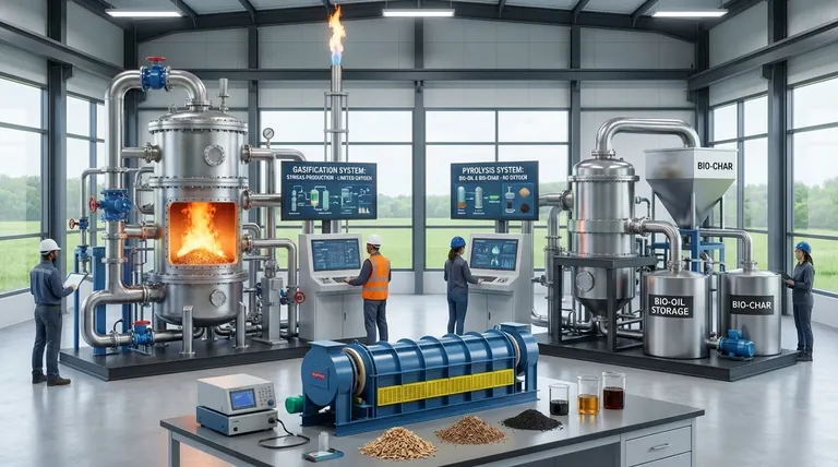 为什么气化比热解更好?最大化能源输出 vs. 创造有价值的产品