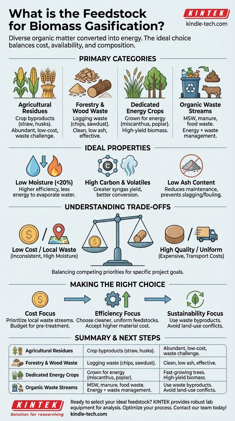 바이오매스 가스화의 원료는 무엇입니까? 다양한 유기 재료의 잠재력 잠금 해제 시각적 가이드