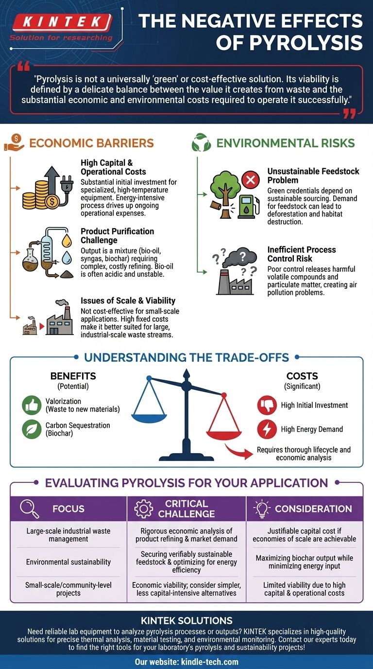 Was sind die negativen Auswirkungen der Pyrolyse? Hohe Kosten und Umweltrisiken erklärt Visuelle Anleitung