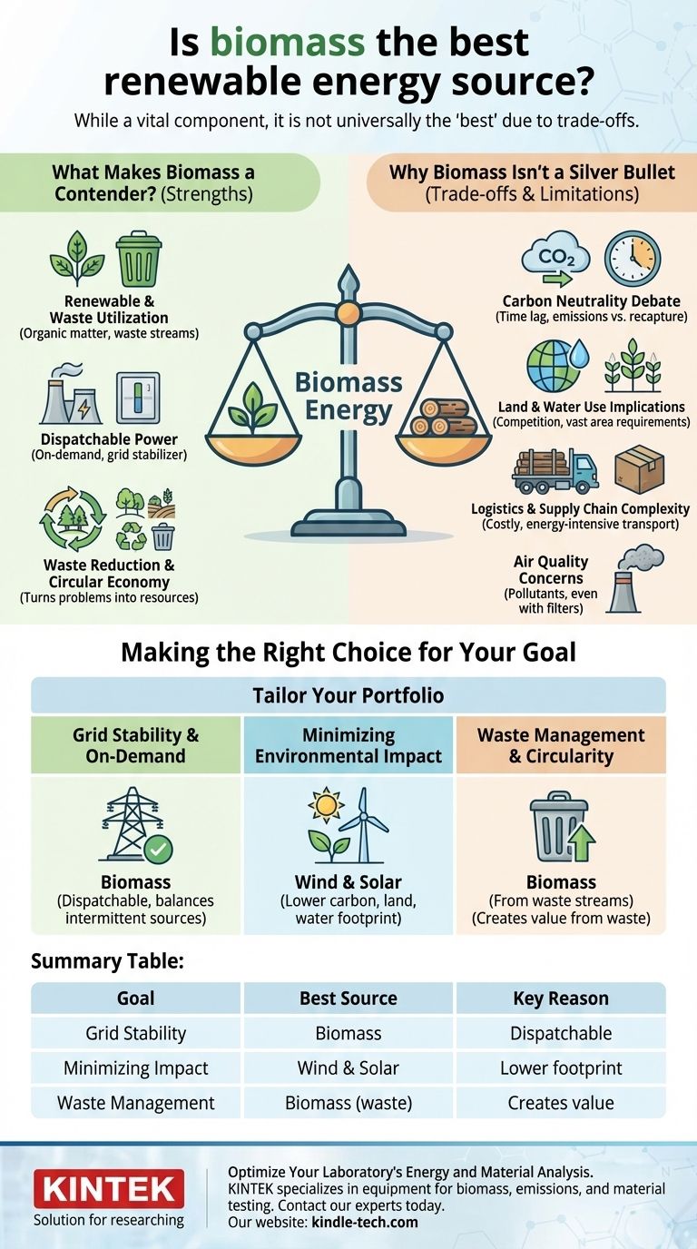 바이오매스가 최고의 재생 가능 에너지원인가? 신뢰성과 환경 영향 저울질하기 시각적 가이드