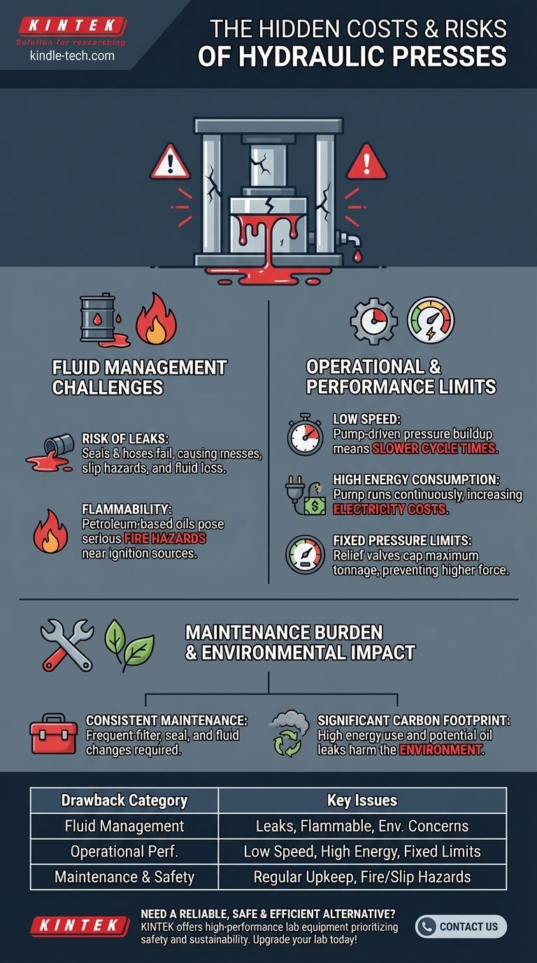 O que havia de errado com a prensa hidráulica? Principais Desvantagens na Manutenção e Segurança Guia Visual