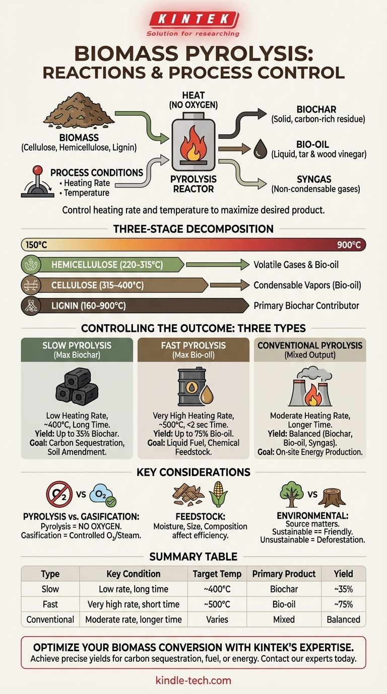 ما هي تفاعلات الانحلال الحراري للكتلة الحيوية؟ دليل لتحويل الكتلة الحيوية إلى فحم حيوي وزيت حيوي وغاز اصطناعي دليل مرئي