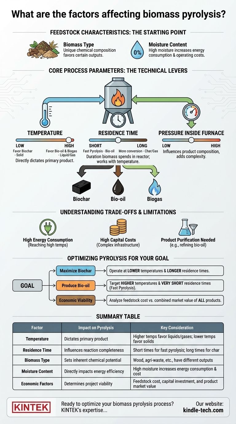 바이오매스 열분해에 영향을 미치는 요인은 무엇입니까? 최적의 생산량을 위한 온도, 원료 및 경제성 마스터 시각적 가이드