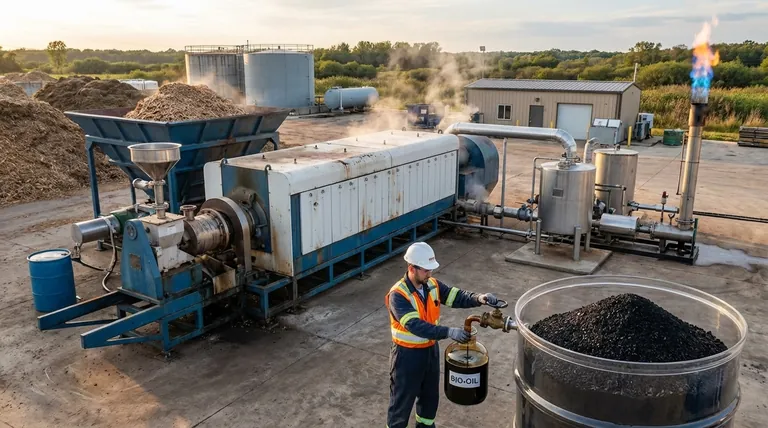 Qual é uma grande vantagem da pirólise na conversão de biomassa em energia? Ela Cria Combustível Líquido Transportável