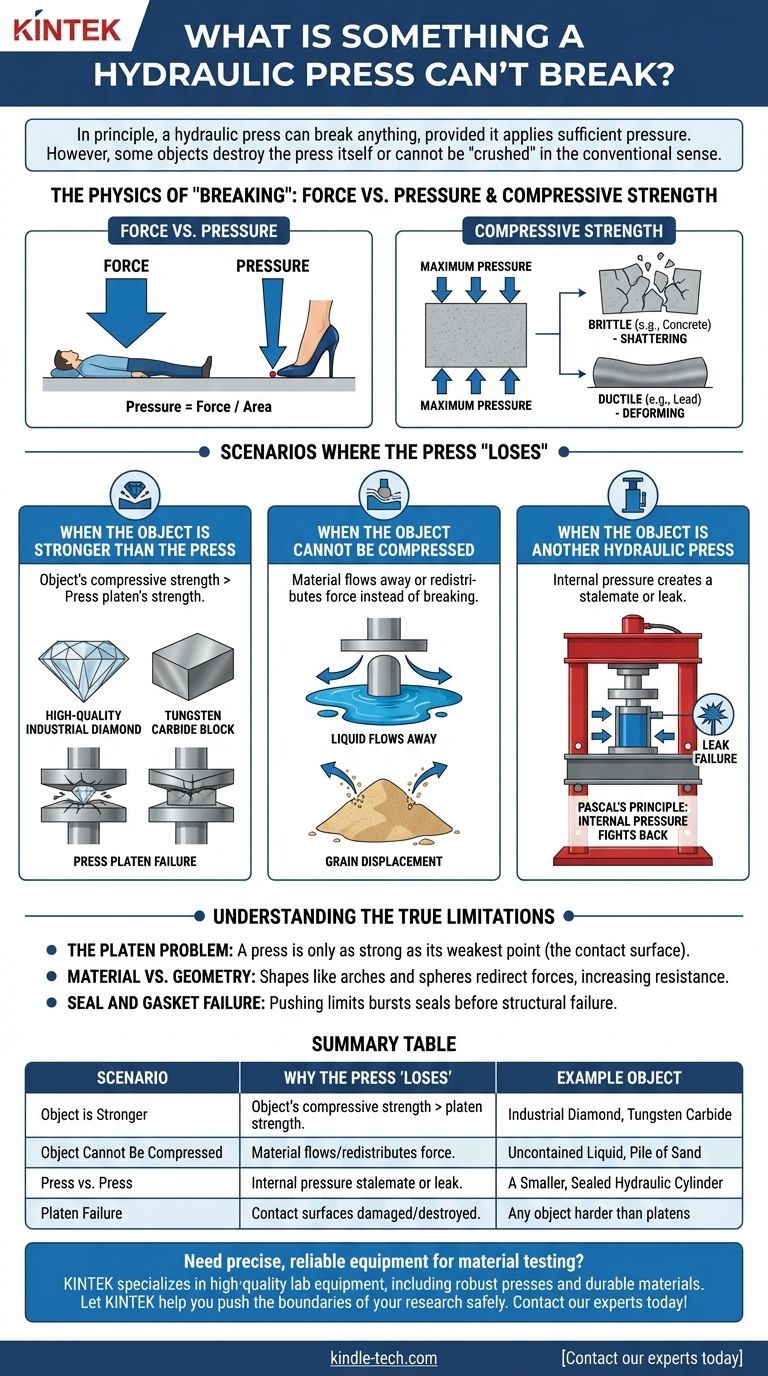Что гидравлический пресс не может сломать? Физика силы, давления и пределов материалов Визуальное руководство