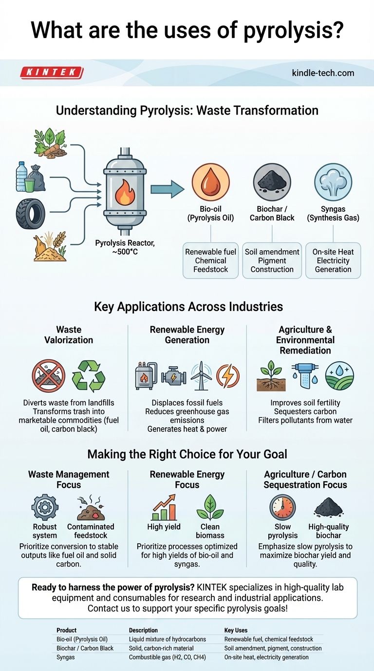 Quelles sont les utilisations de la pyrolyse ? Transformer les déchets en énergie, en carburant et plus encore Guide Visuel