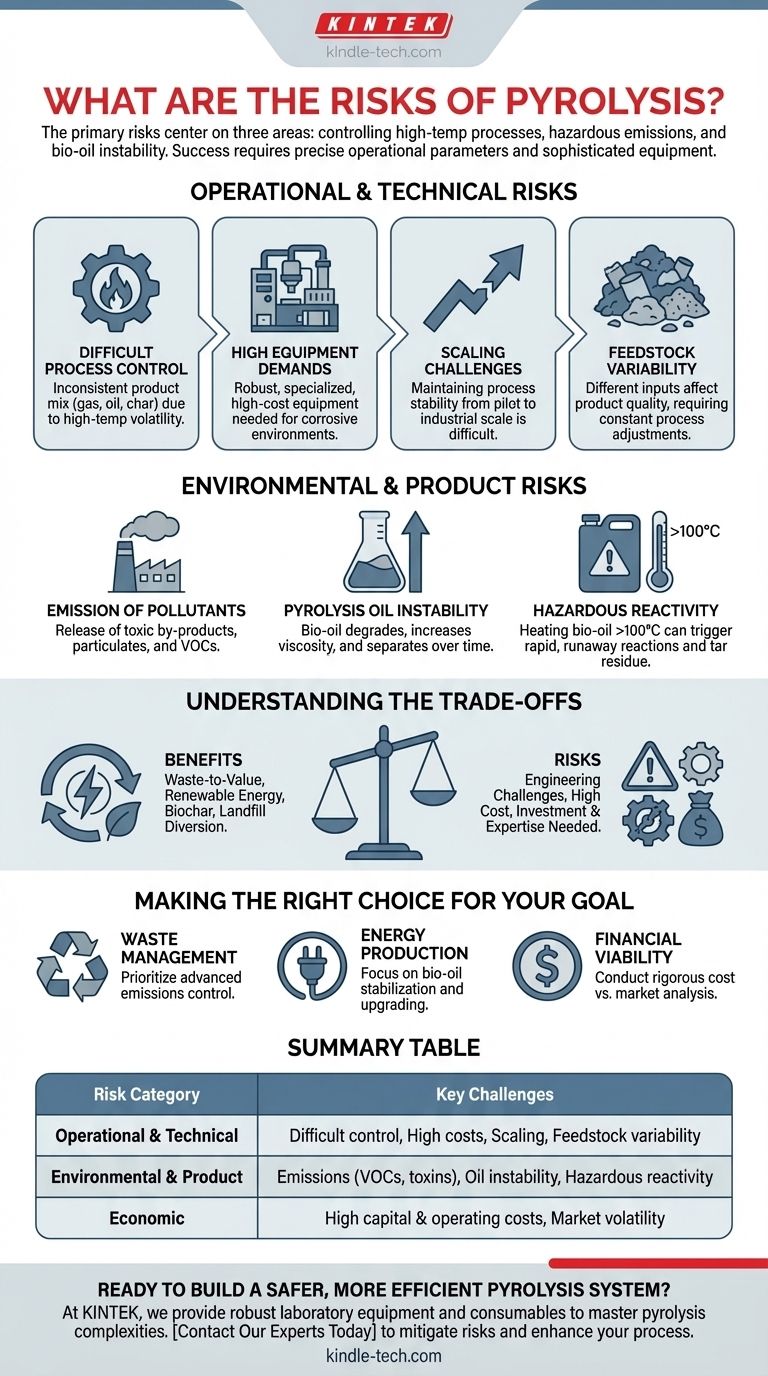 ما هي مخاطر الانحلال الحراري؟ التحديات الرئيسية في تحويل النفايات إلى طاقة دليل مرئي